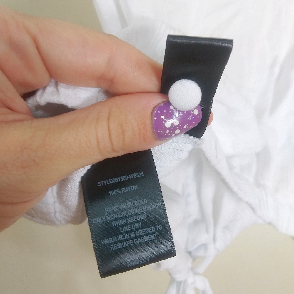 Sanctuary - Bright White Button Down Tie Blouse - image 8